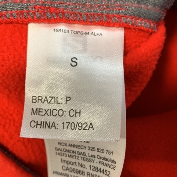 Salomon Soft Shell Advanced Skin Jacket Full Front Zipper Red/Blue Size Small - Picture 5 of 12